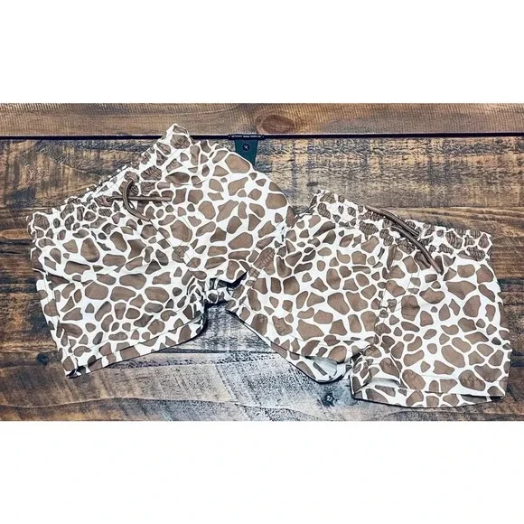Zara 2T Giraffe Animal Print Swim Suit Shorts Tie SOLD SEPARATELY - Picture 2 of 4